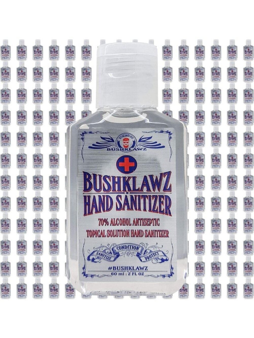 Travel Size Hand Sanitizer Bulk Pack - 96 Pieces, 75% Alcohol, No Rinse, 2oz